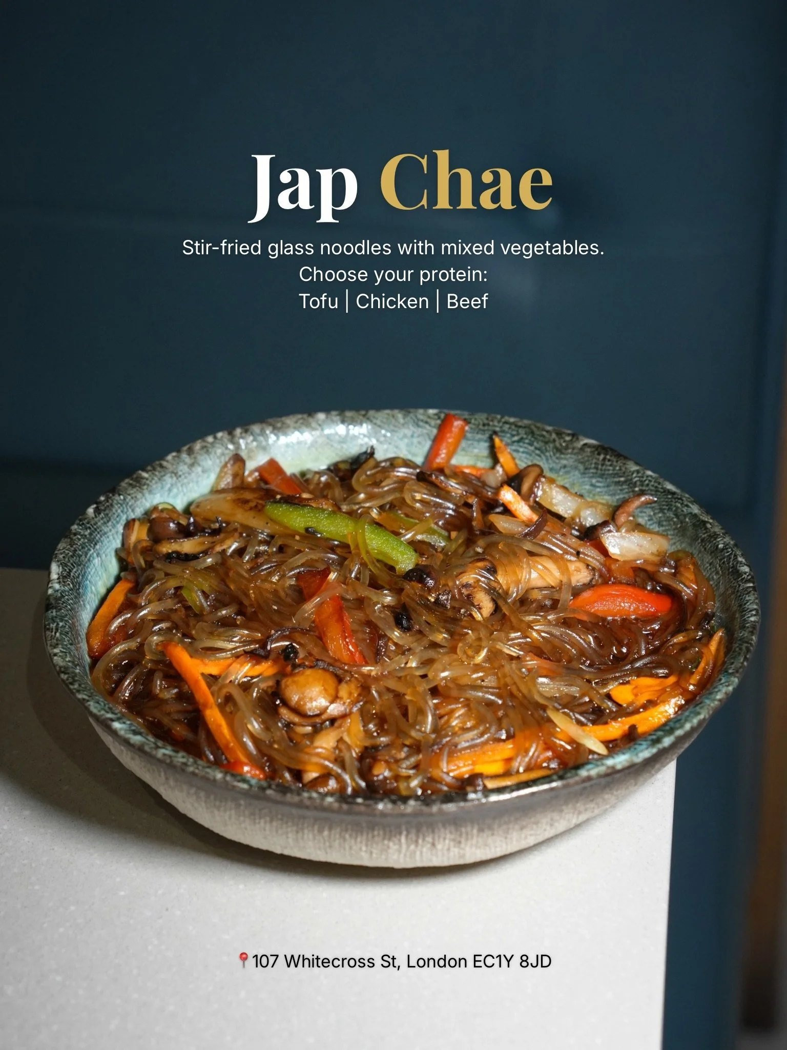 Jap Chae ✨

Silky glass noodles tossed with colourful vegetables and delicate Korean flavours &mdash; our Japchae is a true Korean classic. 🥢✨

Each bite brings together the perfect balance of savoury, slightly sweet and aromatic flavours, creating 