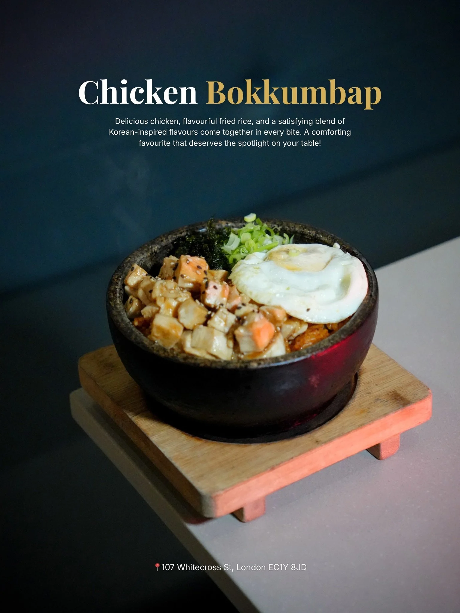 Chicken Bokkumbap ✨

Delicious chicken, flavourful fried rice, and a satisfying blend of Korean-inspired flavours come together in every bite. A comforting favourite that deserves the spotlight on your table! 🍚🥢 r. 

Book your Table Now!

Korean BB