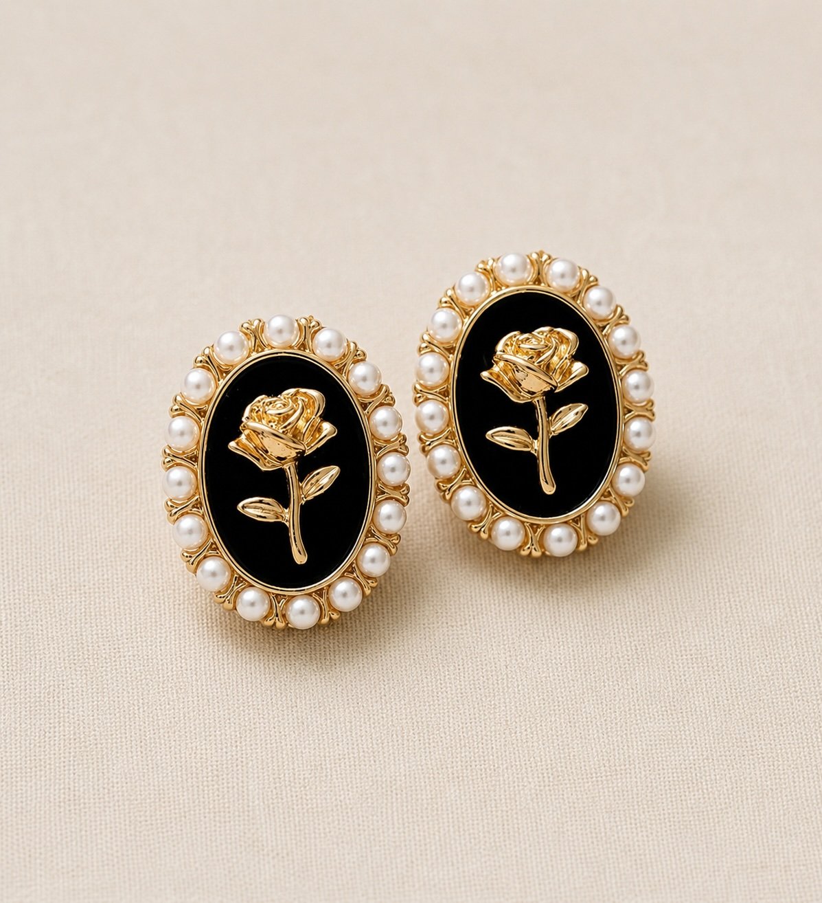 Midnight Rose Earrings