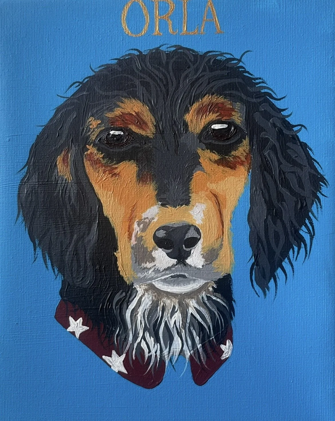 Jessica Braybrook, `Orla`, June 2025, 20cm x 15cm, acrylic on canvas