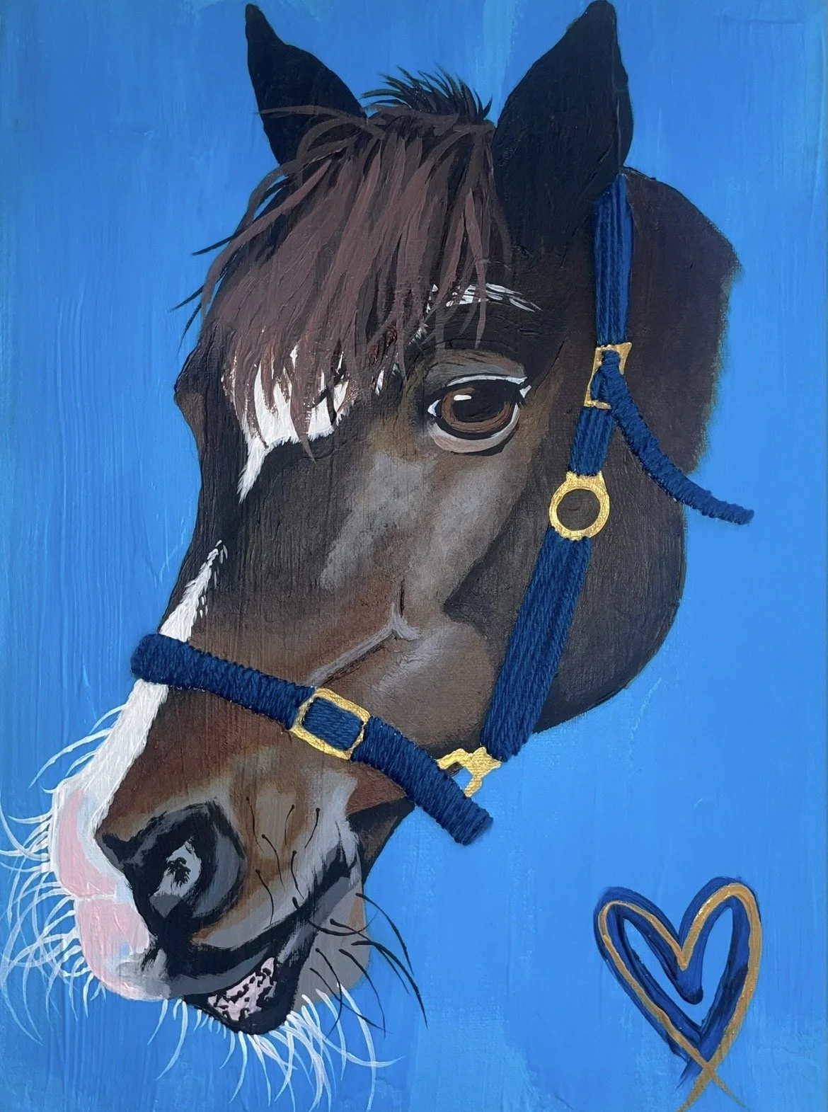 Jessica Braybrook, `Donna`, April 2025, 30cmx 20cm, acrylic on canvas, embroidered with wool