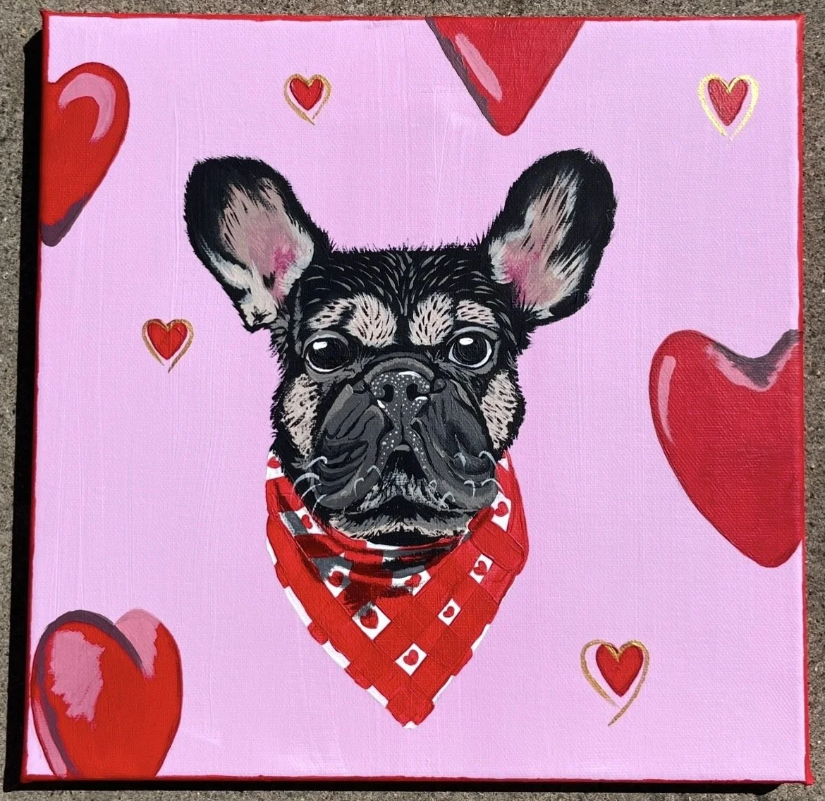 Jessica Braybrook, `Bruno`, August 2025, 30cm x 30cm, acrylic on canvas