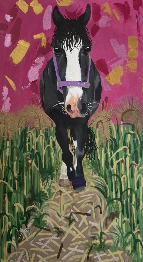 Jessica Braybrook, `pepe no.2`, Sept 2025, 100cm x 60cm, acrylic on canvas
