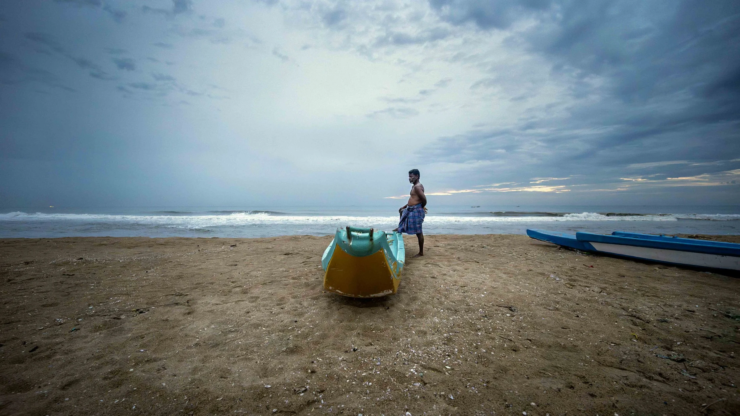 Chennai - fisher waiting for his moment