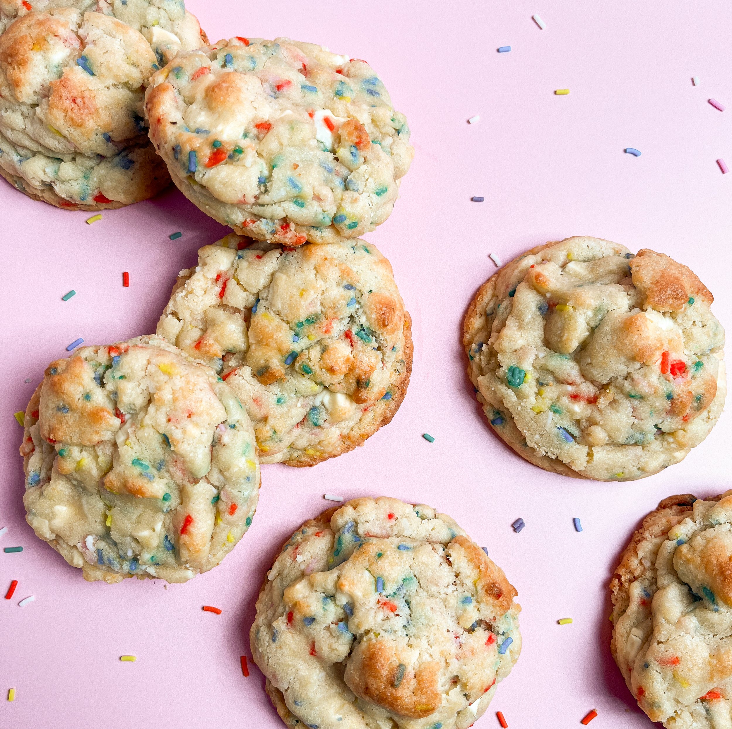 These sprinkles brought me so much color and joy and I thought they might bring a little to your feed too 🌈

P.S. We don't believe in AI-generated food photos. Every cookie you see is a real By Amy bake, because you should be able to see what you&rs