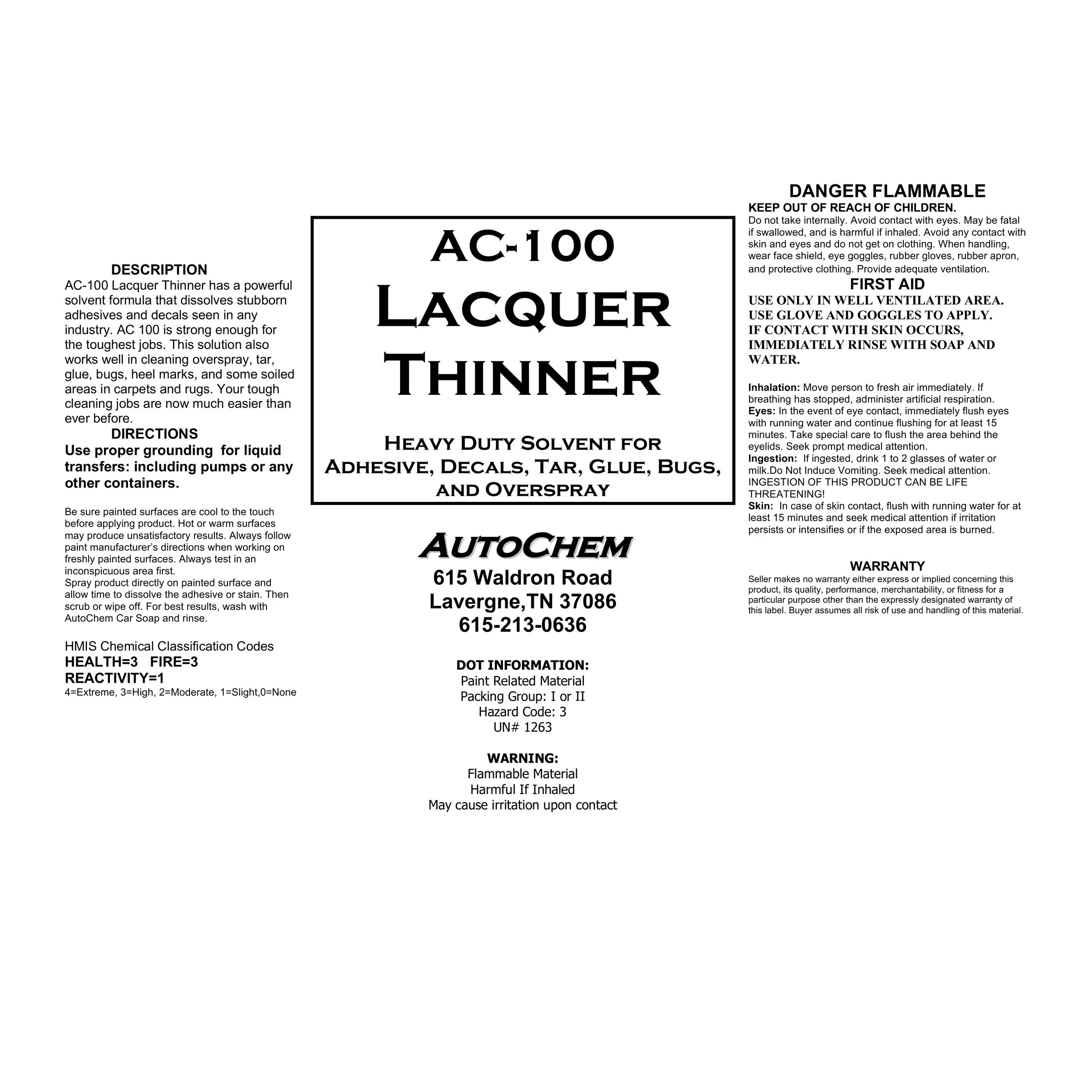 Lacquer Thinner