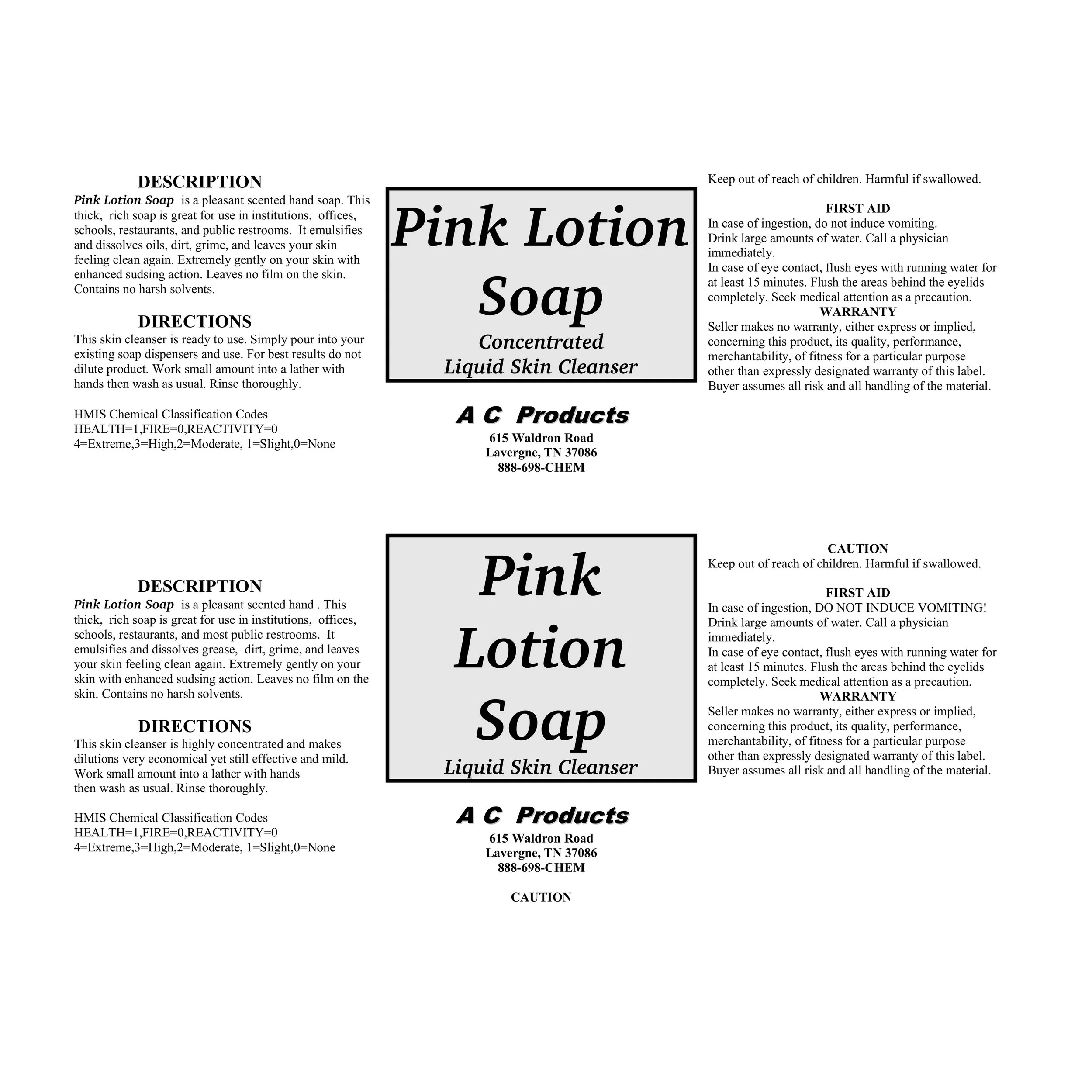 Pink Lotion Soap