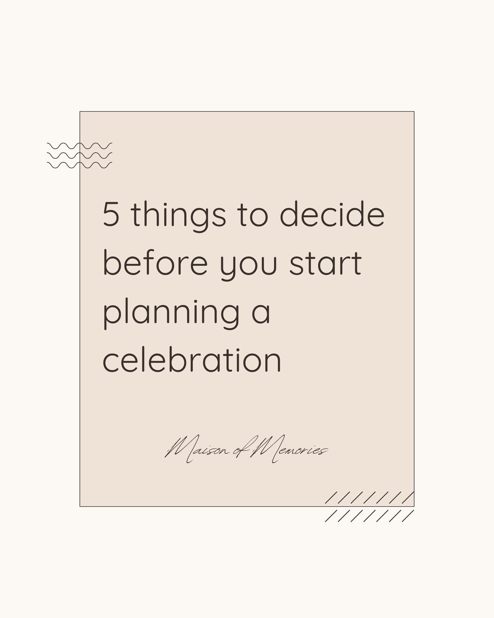 Before you start booking suppliers or choosing colours, it helps to step back and think about the bigger picture.

How do you want the celebration to feel? What do you want guests to remember? Which details matter most?

Whether it&rsquo;s a wedding,