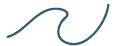 A blue single line image of a wave.