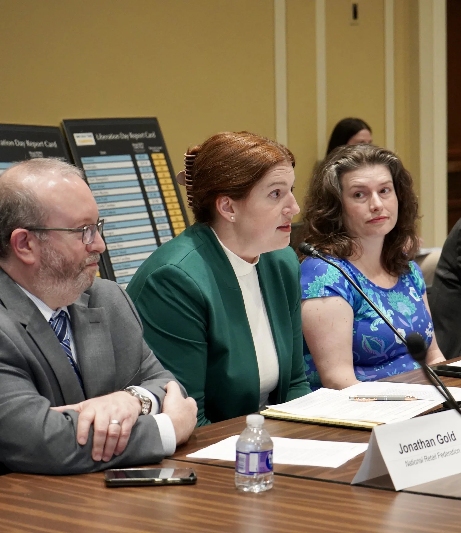 Sarah Wells speaking to members of Congress on small business policy