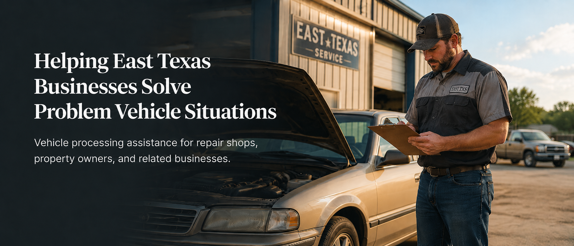 Service manager with problem vehicle