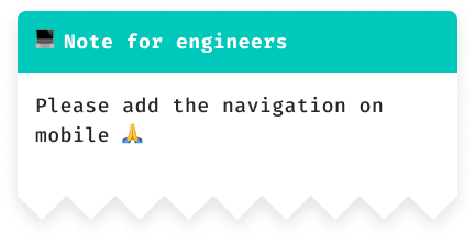 Note for engineers: Please add the navigation on mobile, with praying hands emoji.