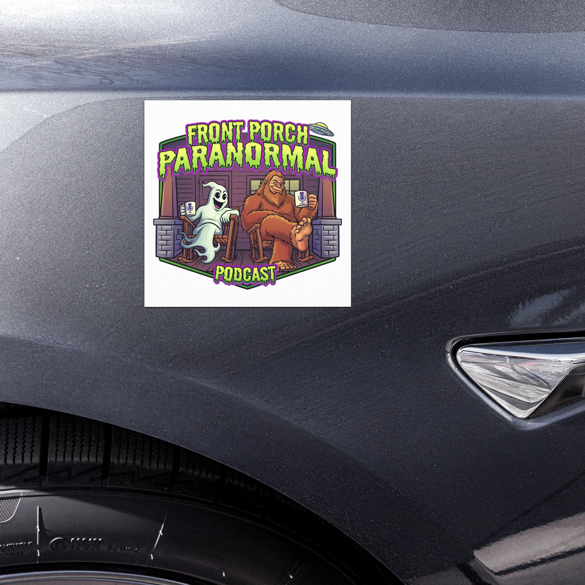 Front Porch Paranormal Car Magnet
