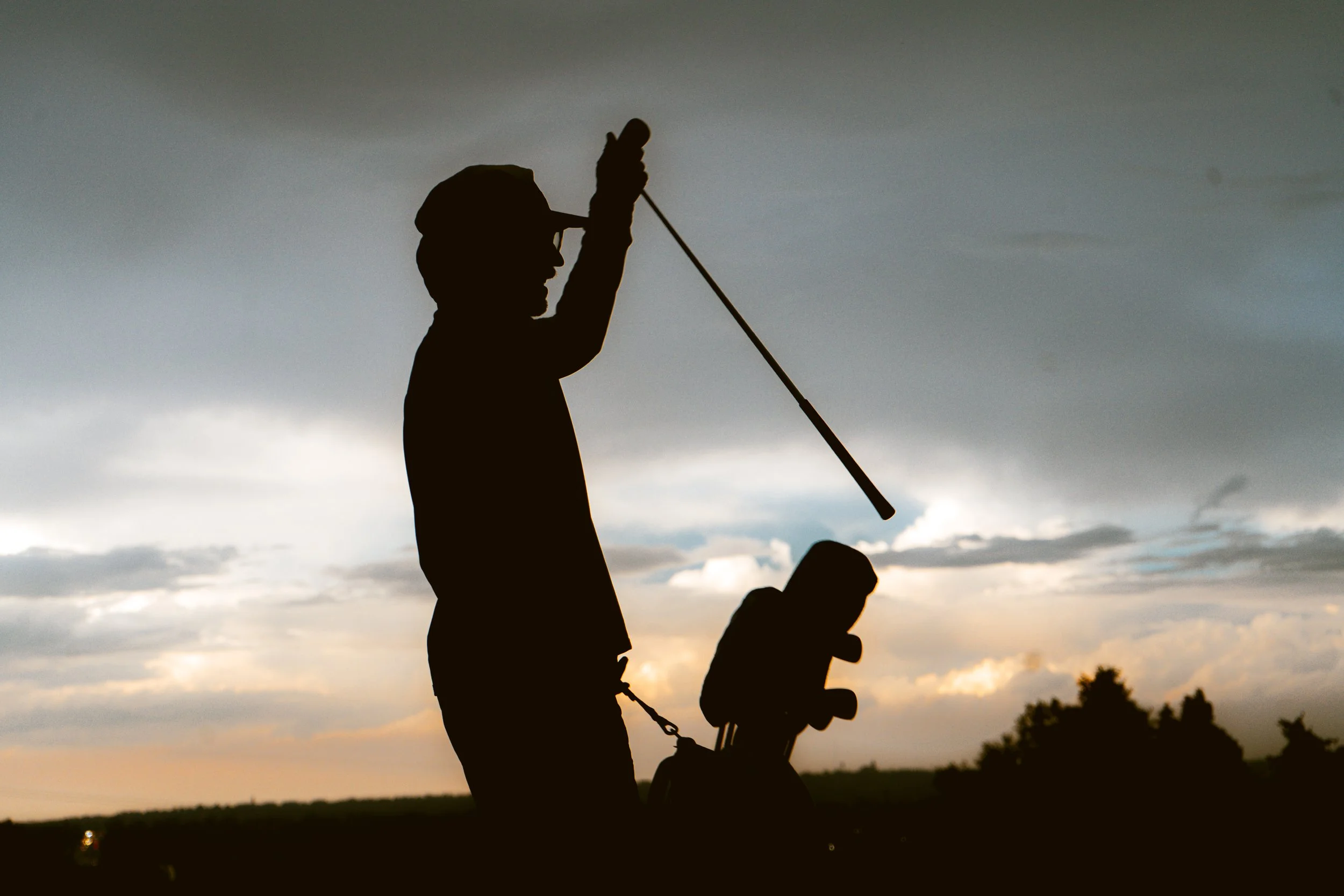 A Denver sunset on the course.