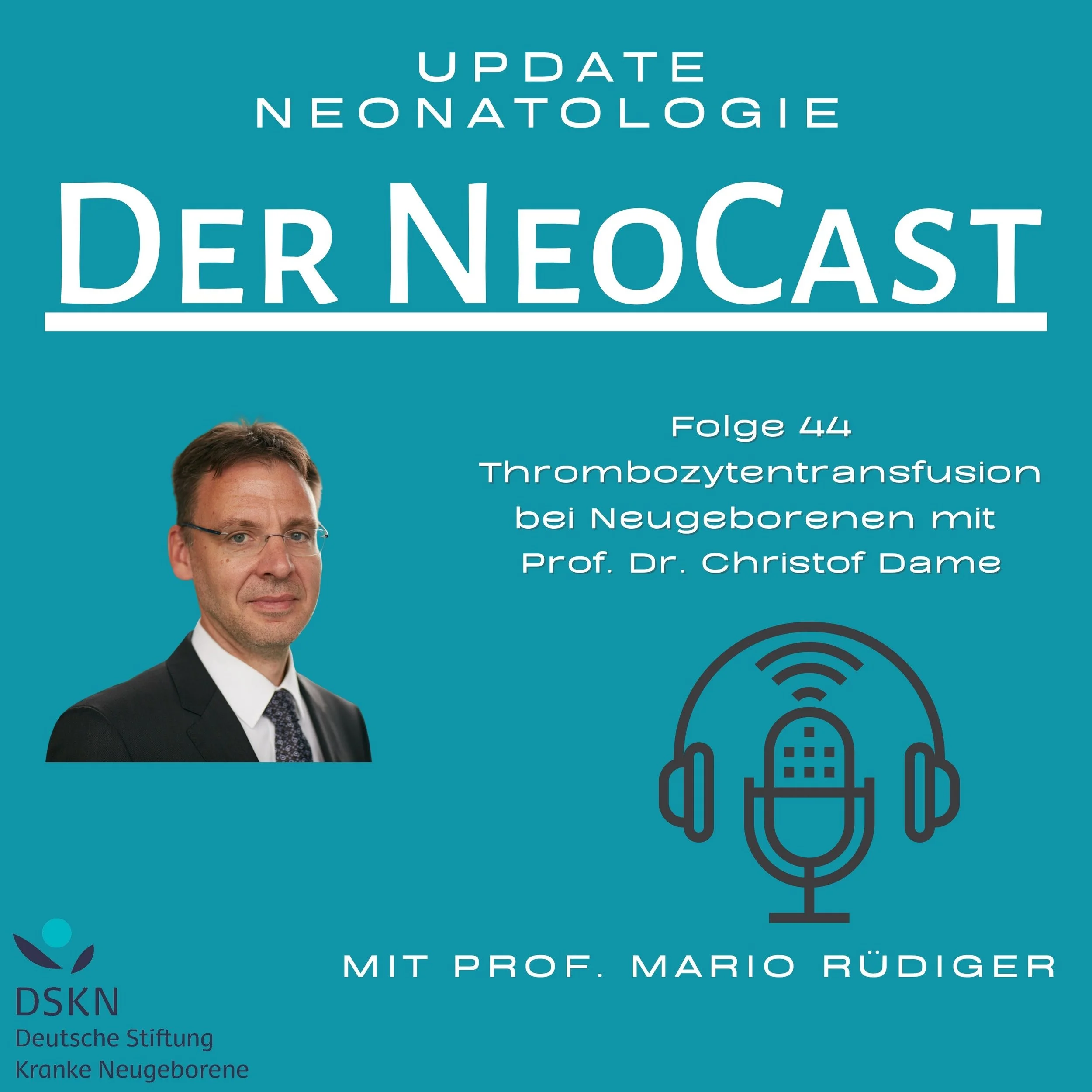 Die 44. Folge zu "Thrombozytentransfusion bei Neugeborenen mit Prof. Dr. Christof Dame" unseres NeoCast: Update Neonatologie ist online...