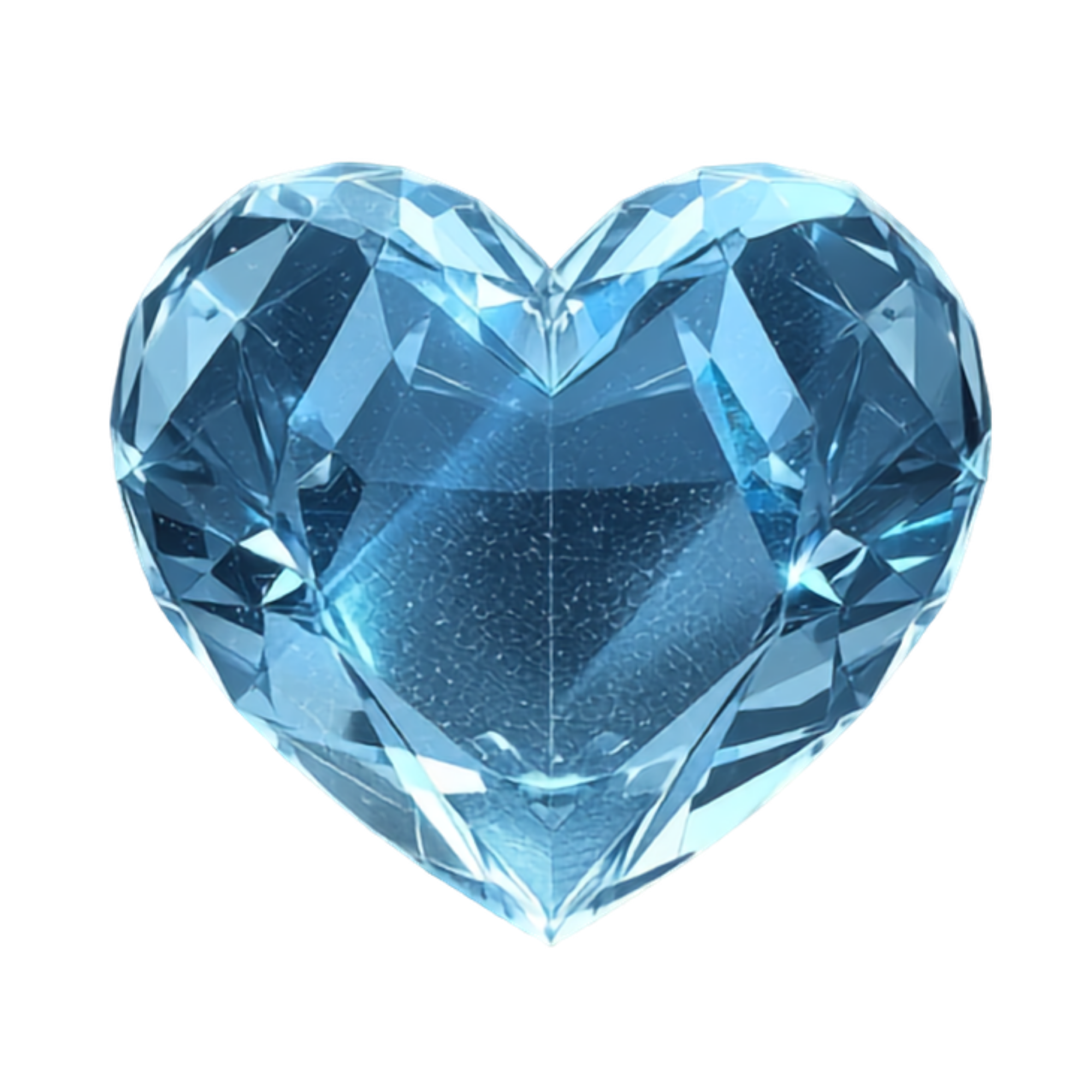Close-up of a sparkling blue diamond gemstone with multiple facets against a black background.