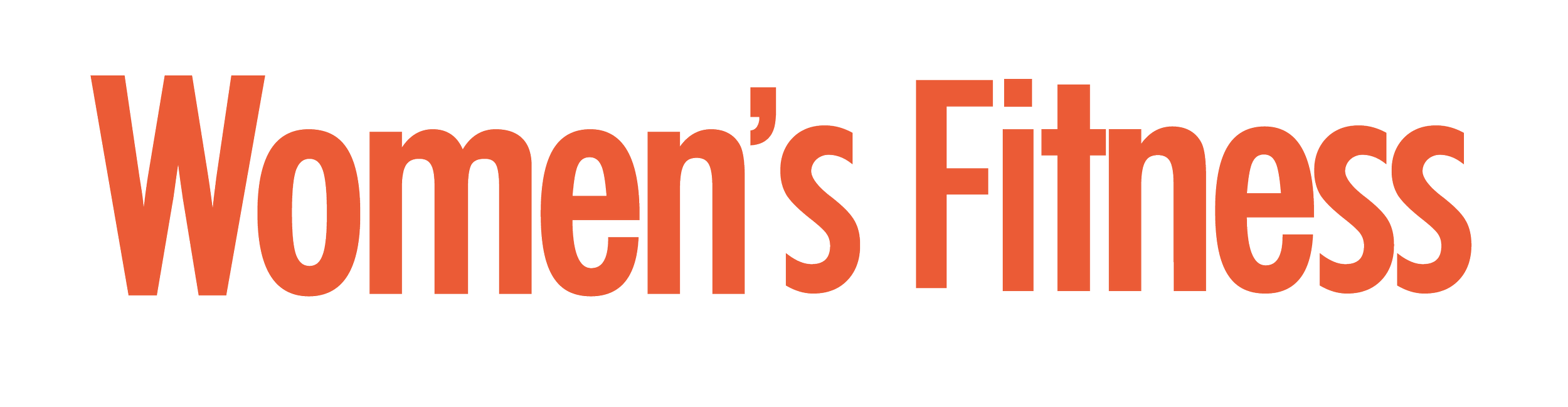 Text reading 'Women's Fitness' in bold, orange font.