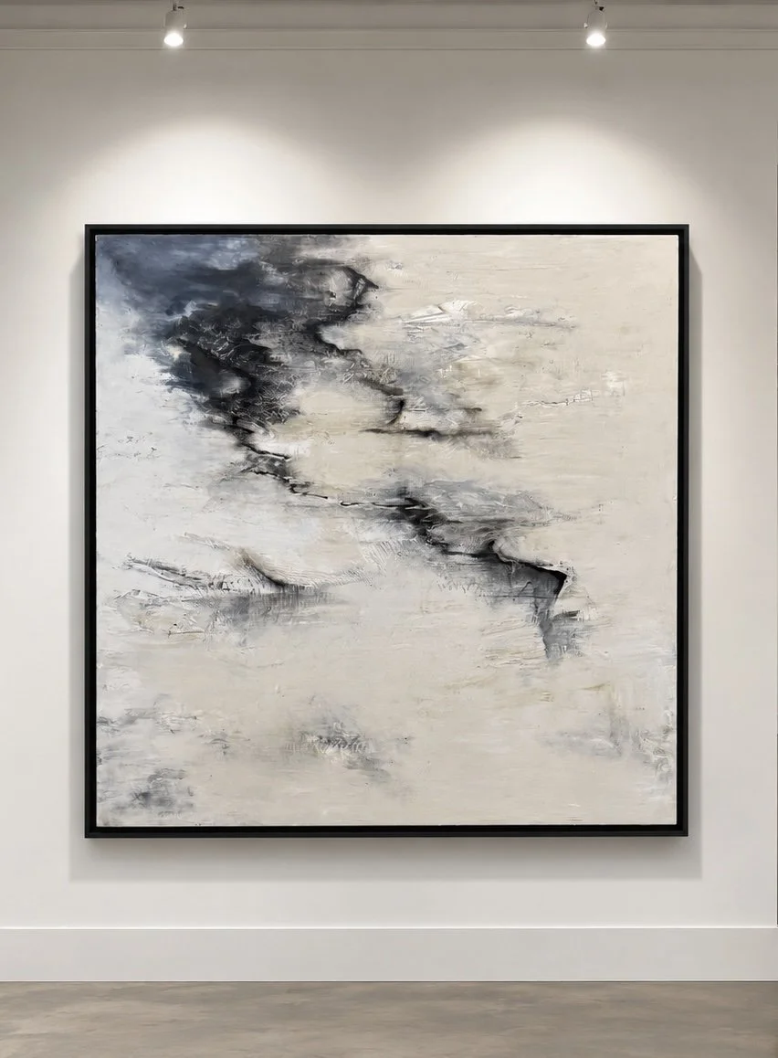 Shear Zone, 2026
Oil, cold wax and earth pigments on panel
120 × 120 cm