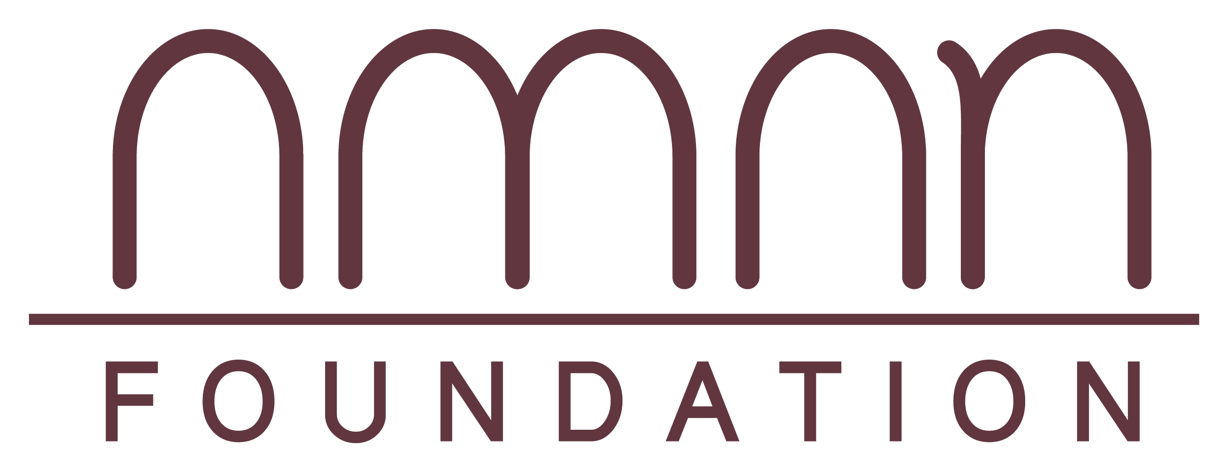 Logo of the MOMA Foundation with the text 'moma FOUNDATION' beneath a stylized bridge design.