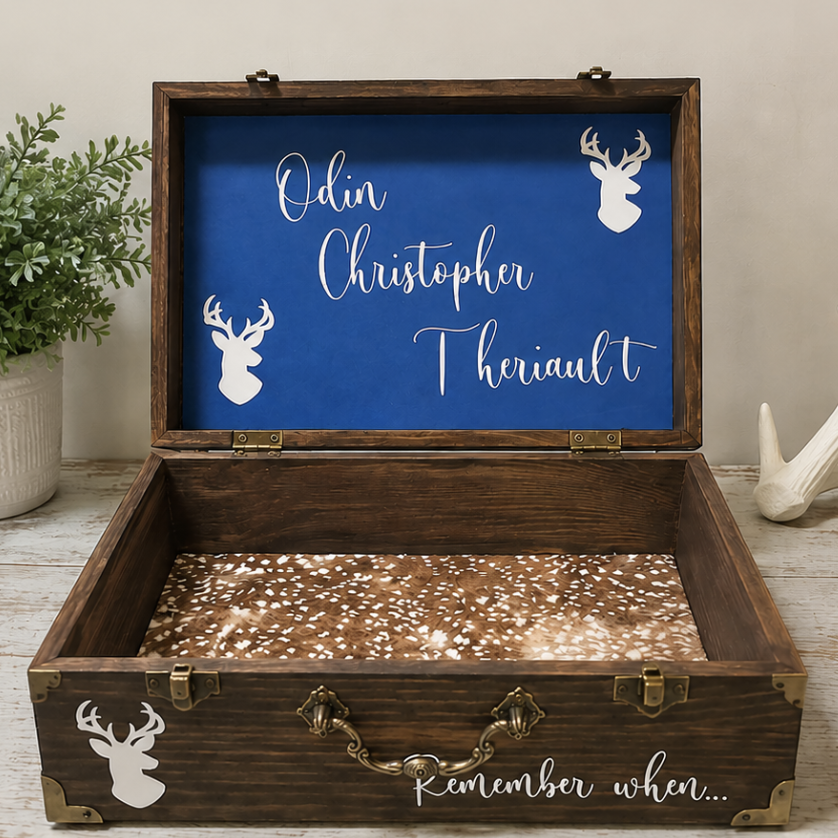 Personalized Memory Box - Dark Walnut