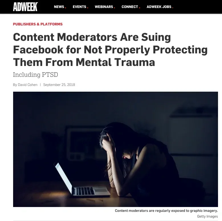 Content Moderators Are Suing Facebook for Not Properly Protecting Them From Mental Trauma - Selena Scola Lawsuit 