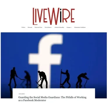 Selena Scola Guarding the Social Media Guardians: The Pitfalls of Working as a Facebook Moderator