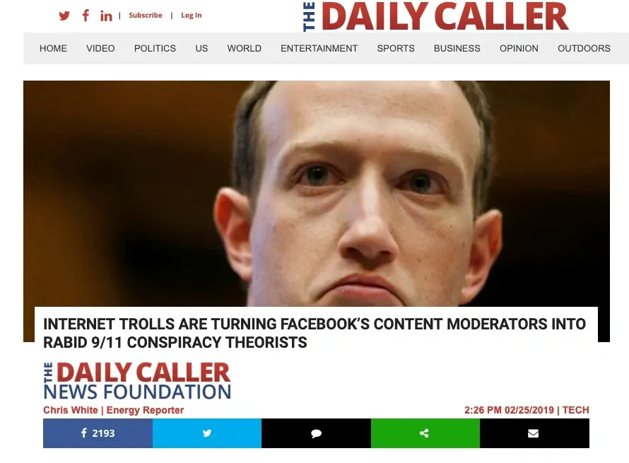 Internet Trolls Are Turning Facebook’s Content Moderators Into Rabid 9/11 Conspiracy Theorists