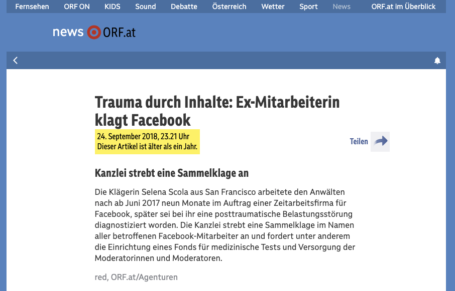 Trauma durch Inhalte Ex-Mitarbeiterin Selena Scola klagt Facebook