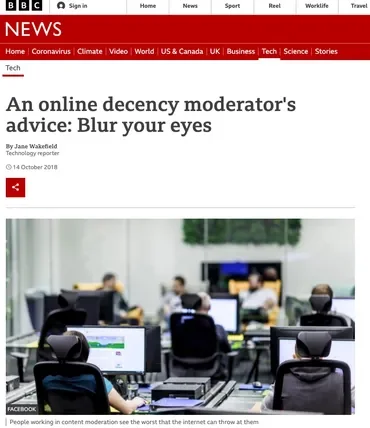 Selena Scola An online decency moderator's advice: Blur your eyes