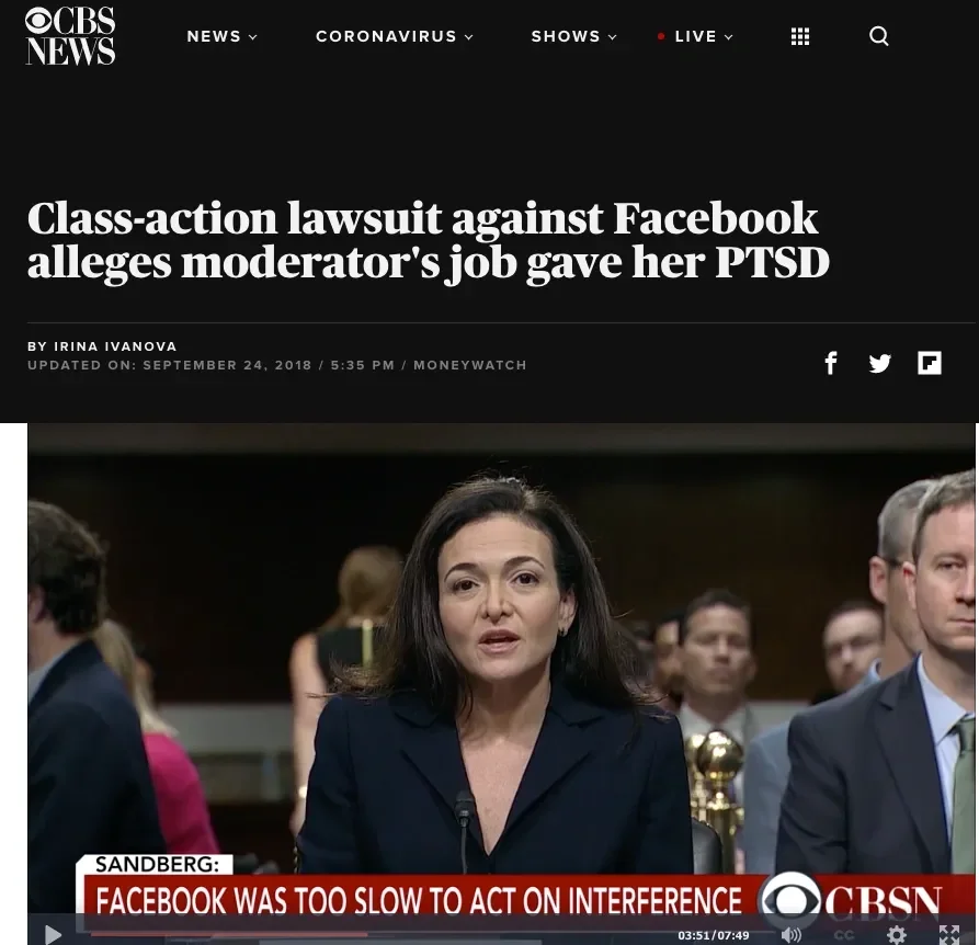 Selena Scola Lawsuit - Class-action lawsuit against Facebook alleges moderator's job gave her PTSD