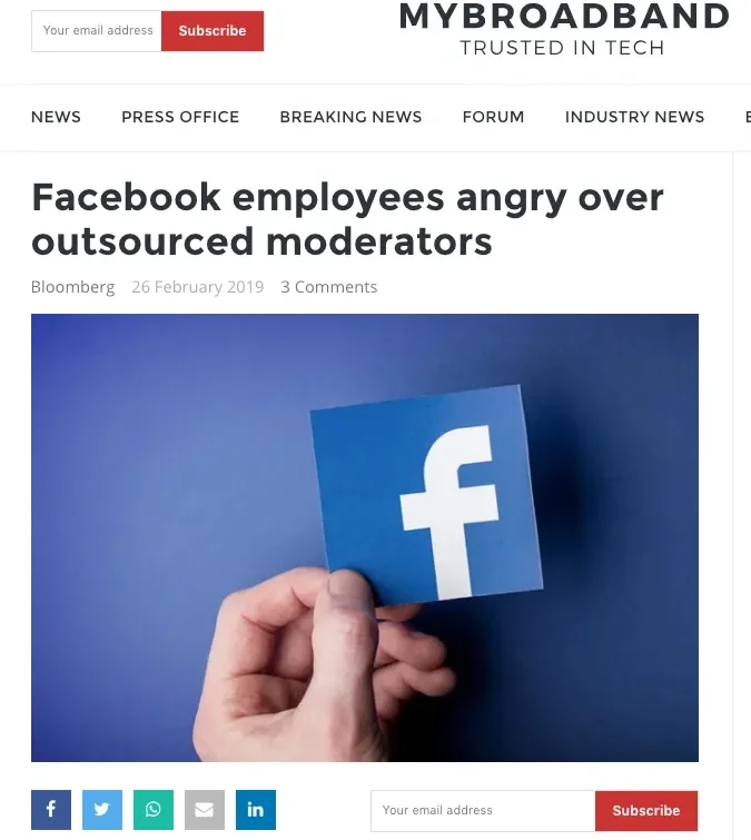 Lawsuit Selena Scola Facebook employees angry over outsourced moderators
