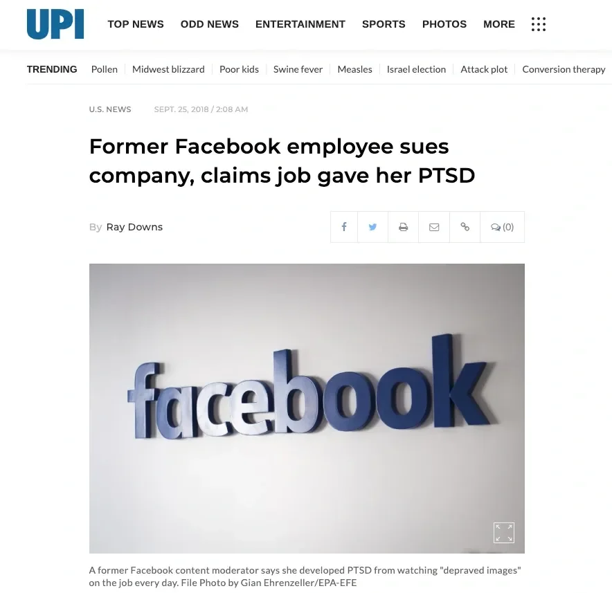 Former Facebook employee Selena Scola sues company, claims job gave her PTSD