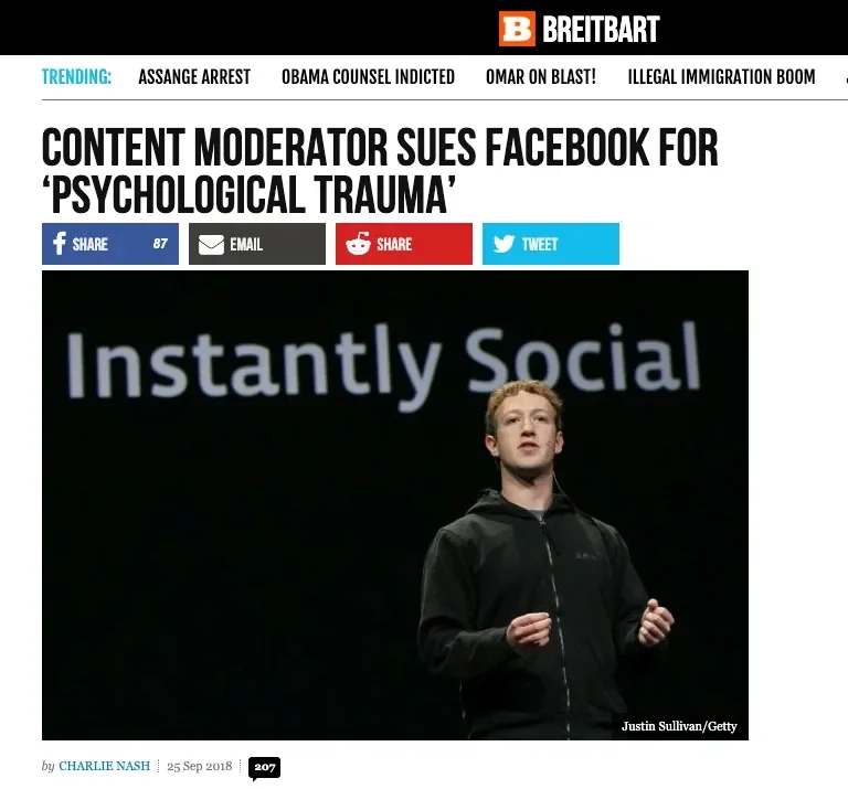 Content Moderator Selena Scola Sues Facebook for ‘Psychological Trauma’