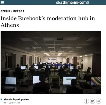Selena Scola Lawsuit - Inside Facebook’s moderation hub in Athens