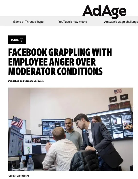 Facebook grappling with Selena Scola employee anger over moderator conditions  