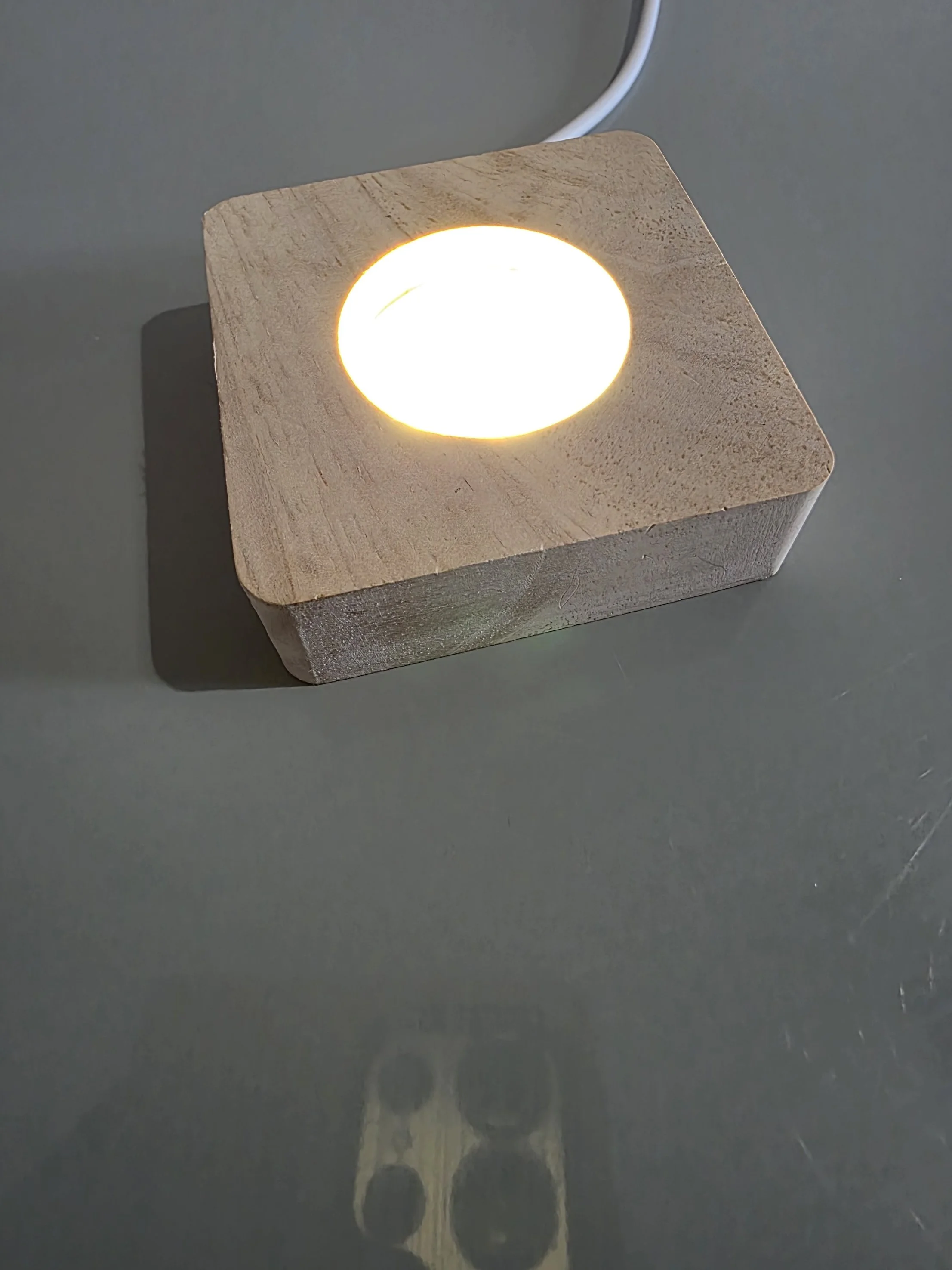 LED Wooden Light Box For Upright K9 Crystal