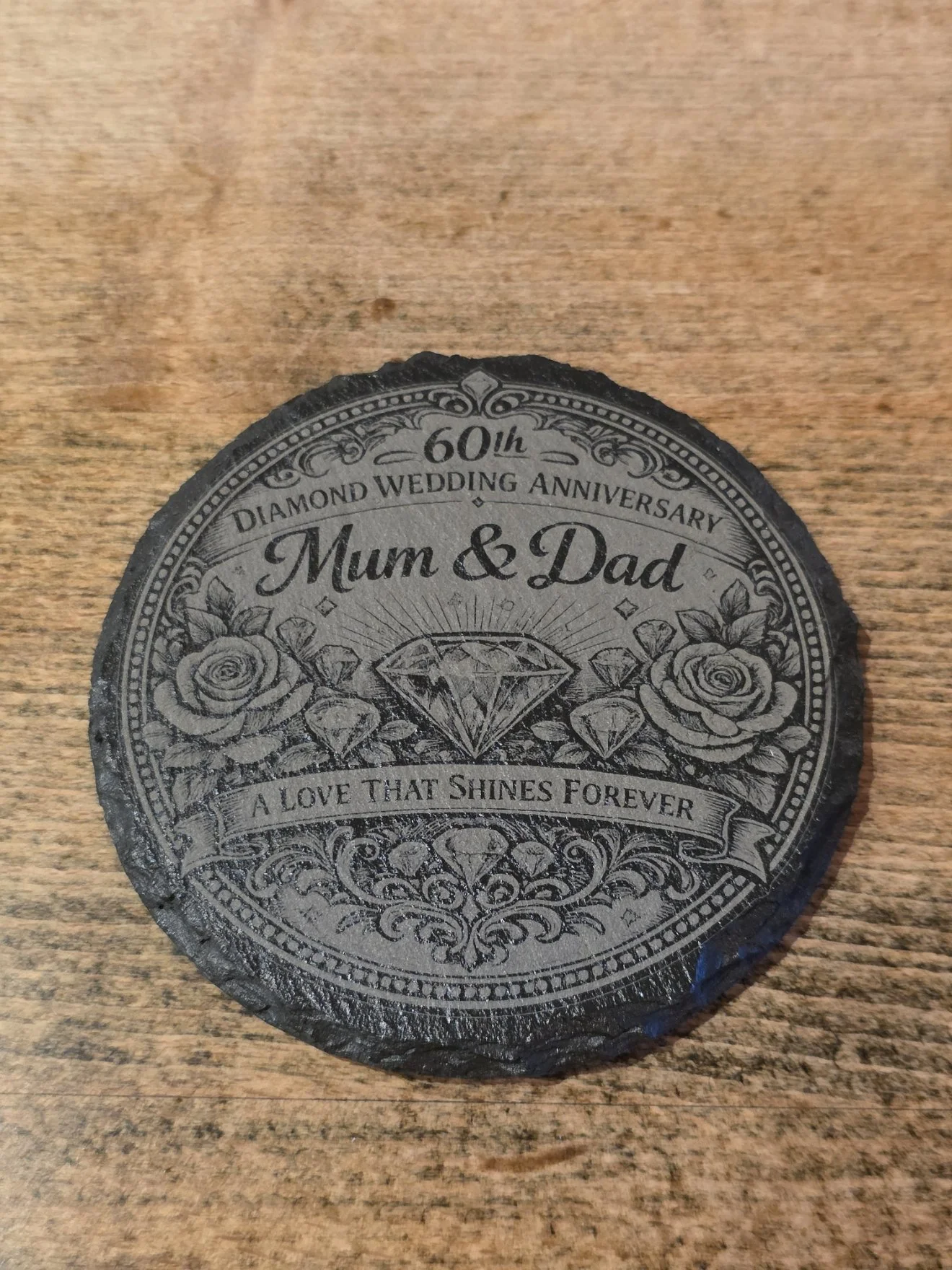 Slate Coasters Square and Round 100mm