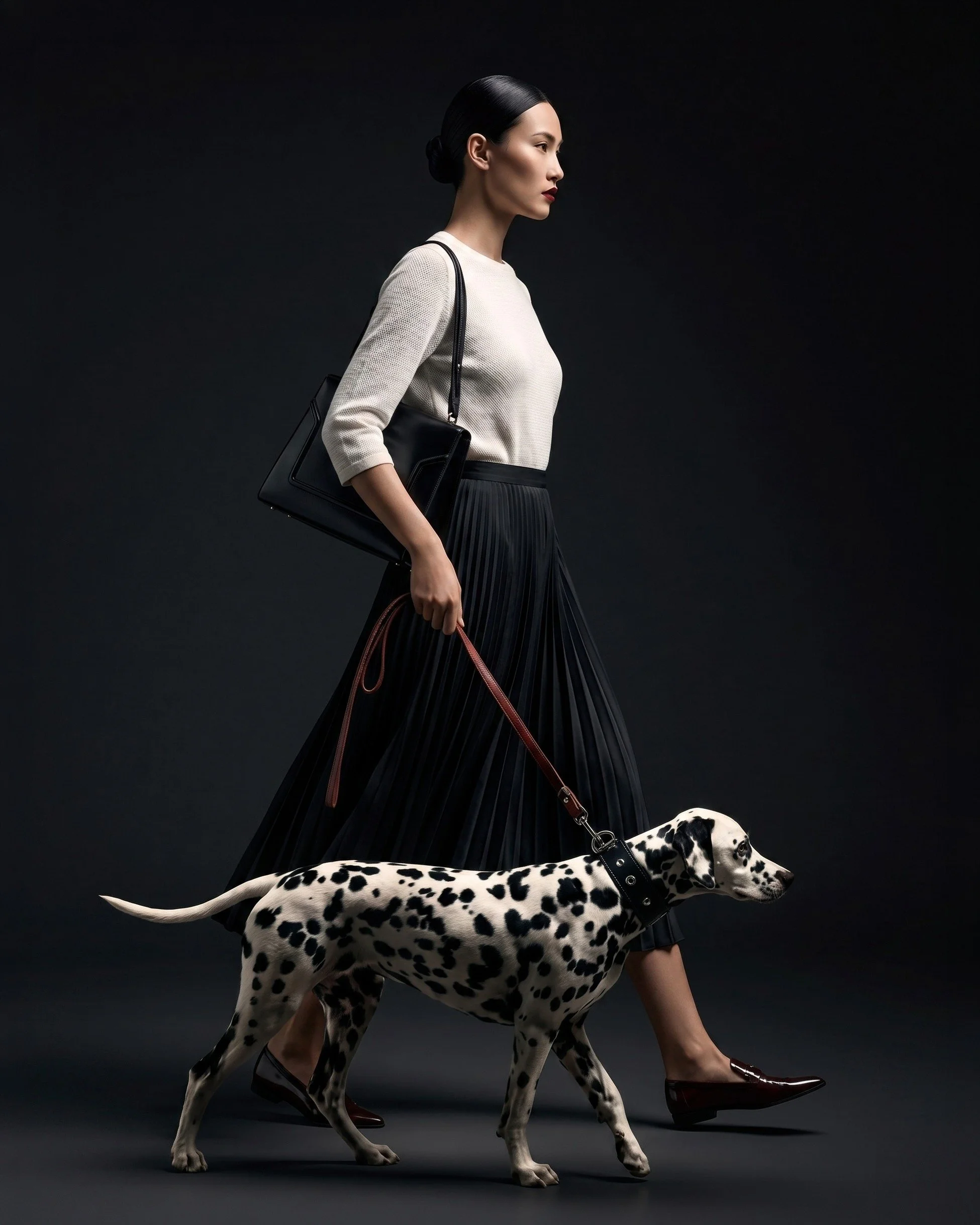 When contrast isn't just a style, but a statement. 🖤 🐾

#aiphotography #highfashion #editorial