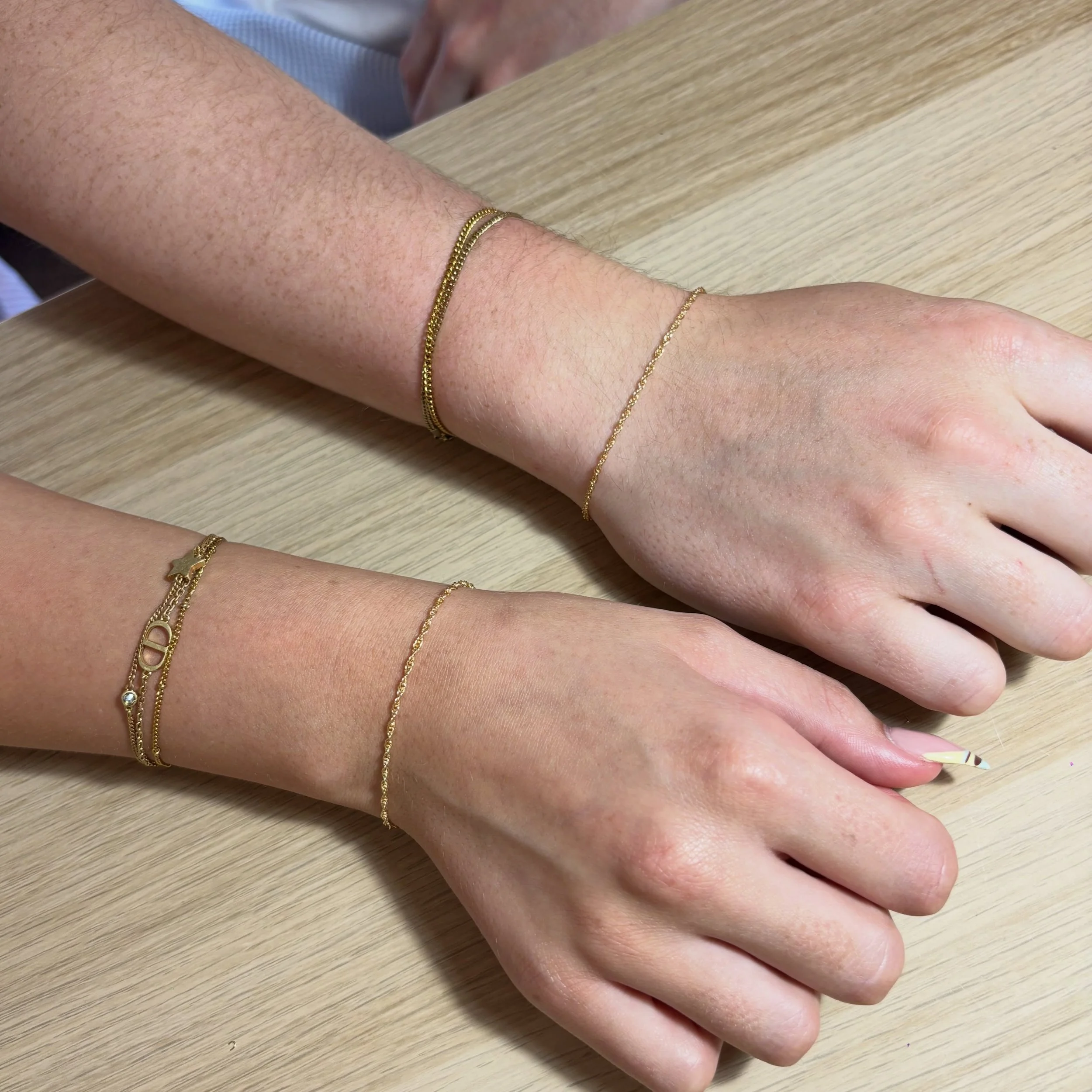 Couples who match >>>
14ct gold fill permanent rope chain ✨
(Gold fill plus - &pound;60)

#permanentjewellery #permanentjewellerynearme #permanentjewellerynewcastle #couplesbracelets #maychingbracelets