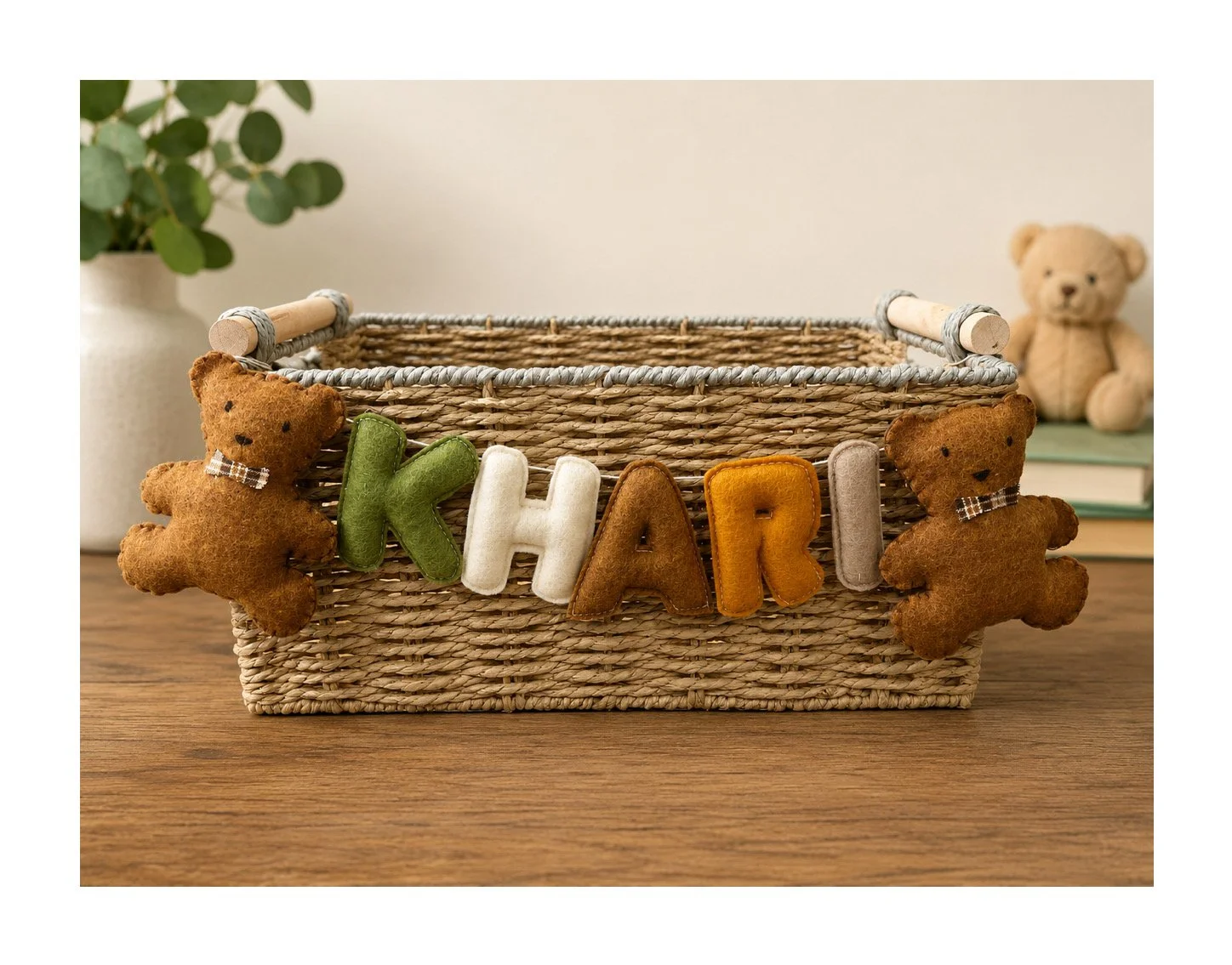 Mini Teddy Felt Garland