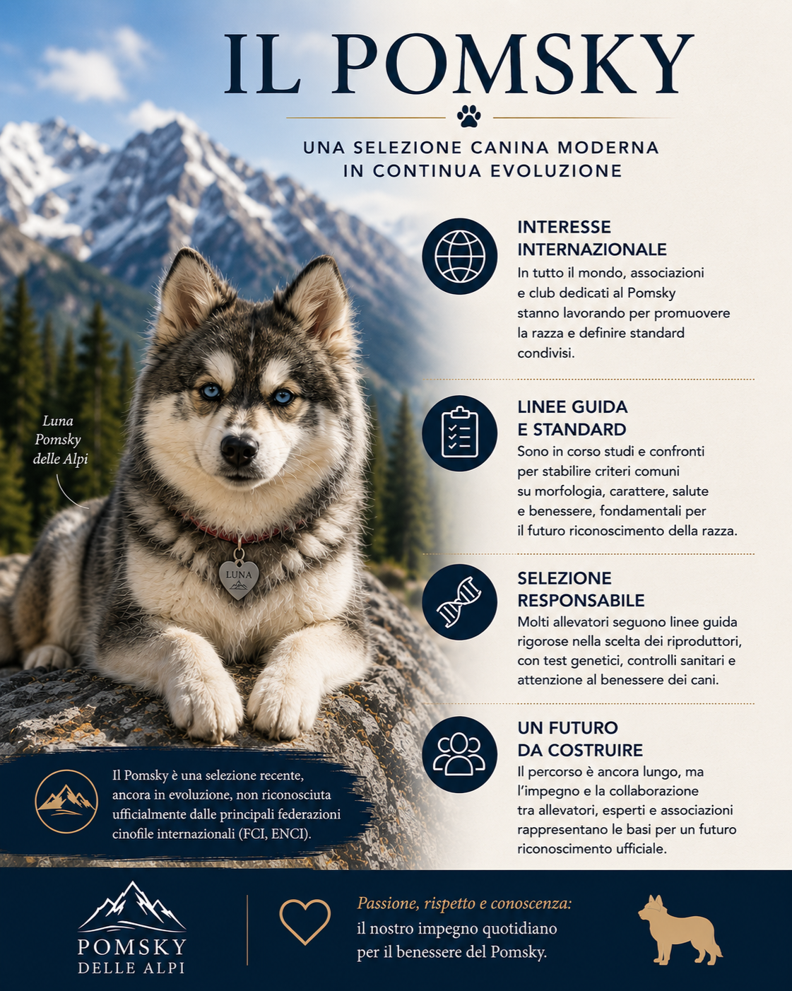 Il Pomsky: selezione, ricerca e prospettive future 
