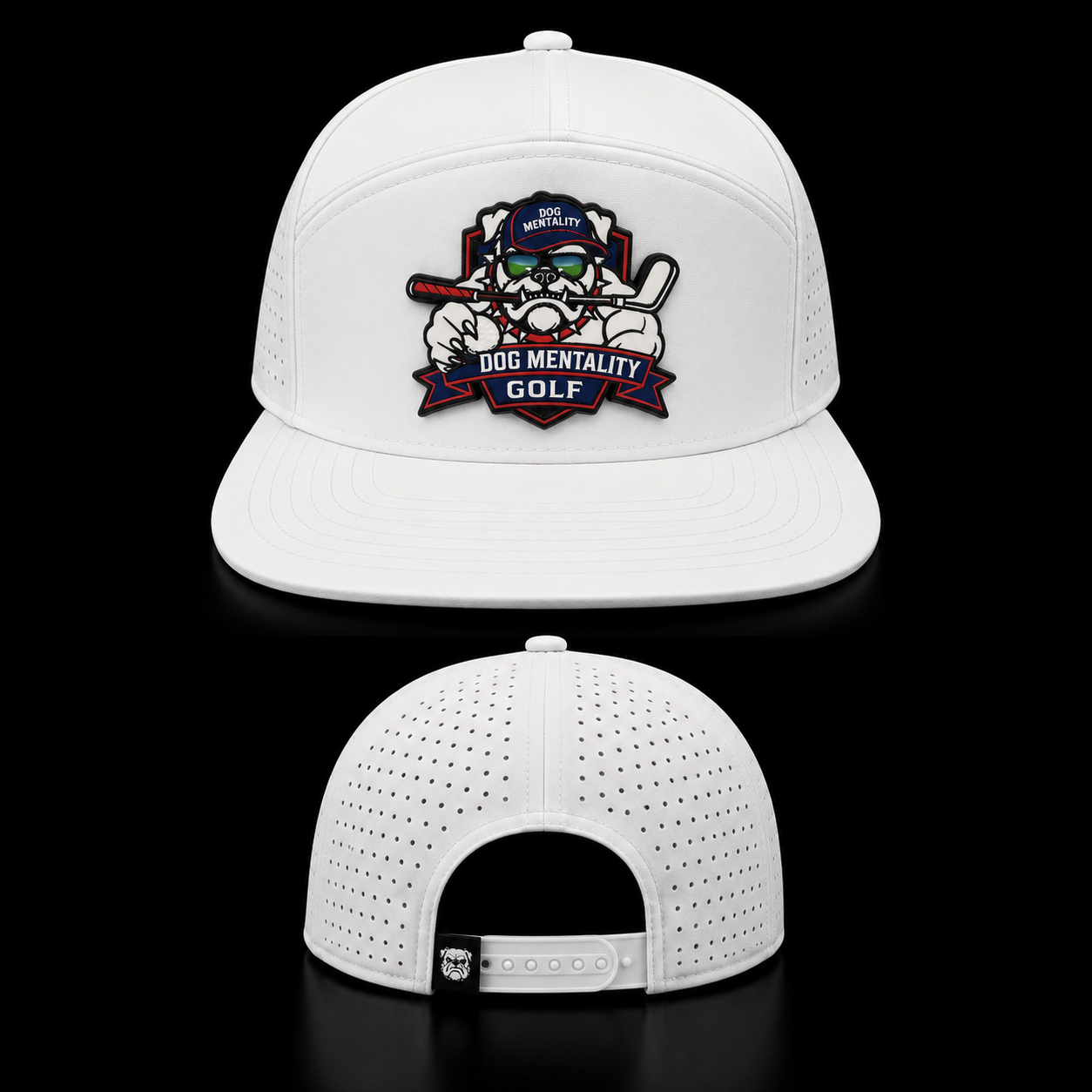 WHITE IRON DOGG (SMALL PATCH)
