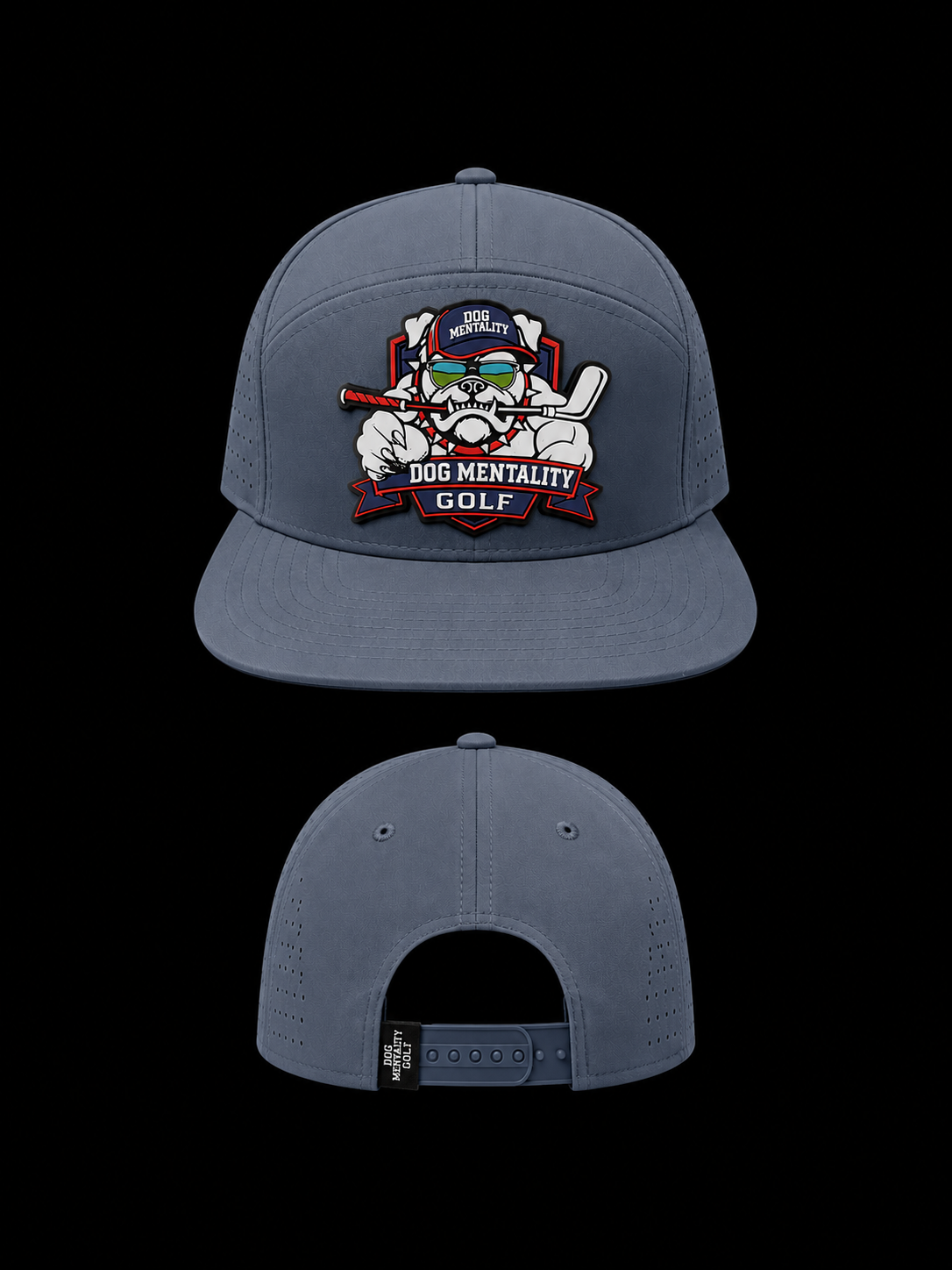 STEEL BLUE IRON DOGG (BIG PATCH)