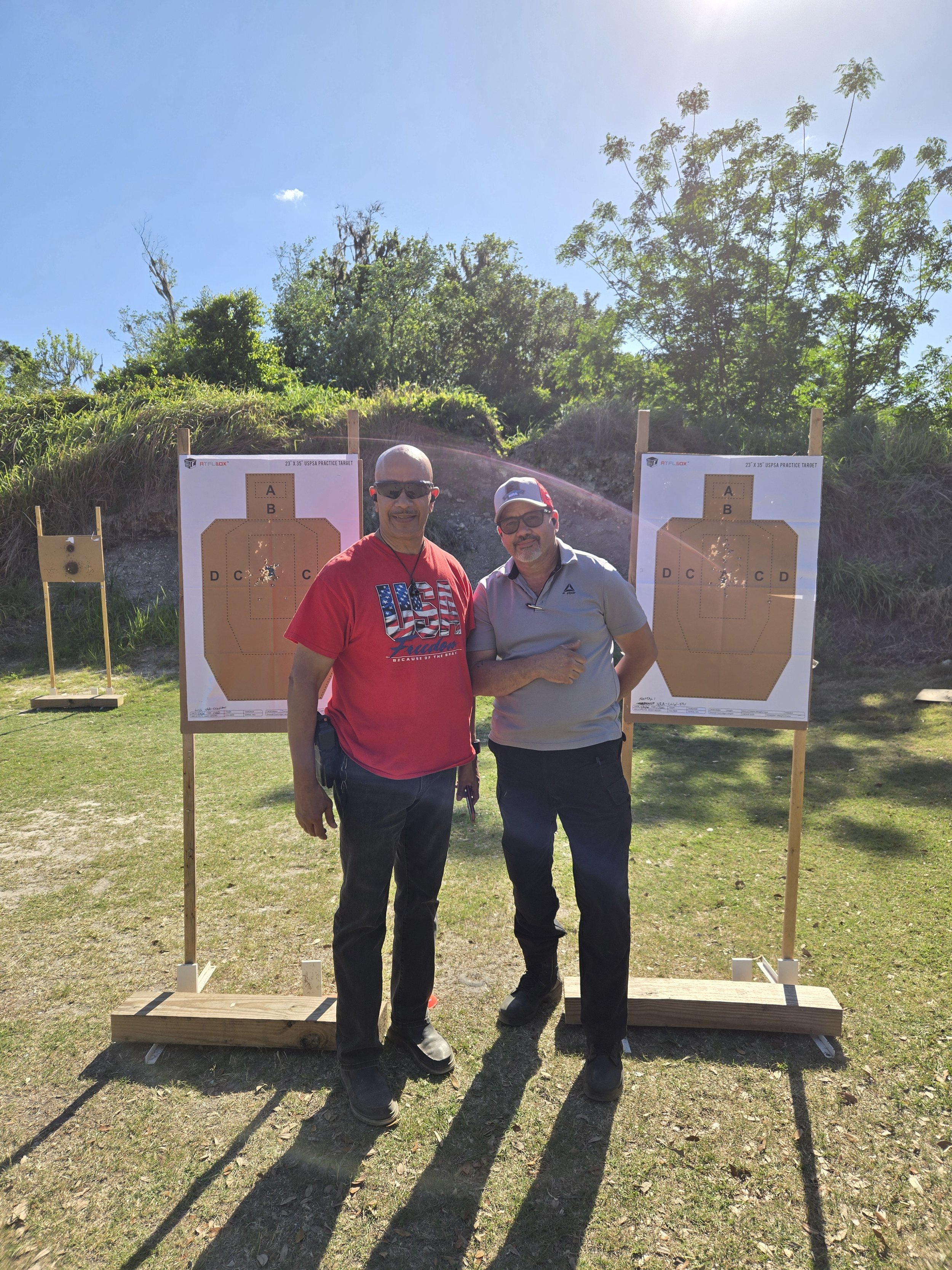 Two Happy Students, Successful Concealed Carry Course of Fire