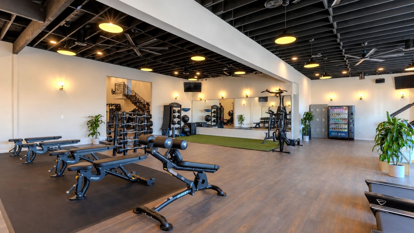 Completed commercial gym interior construction in San Diego