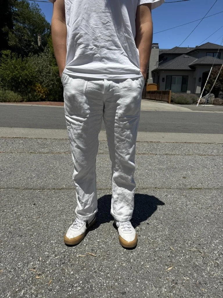 11oz white hemp fatigue pants