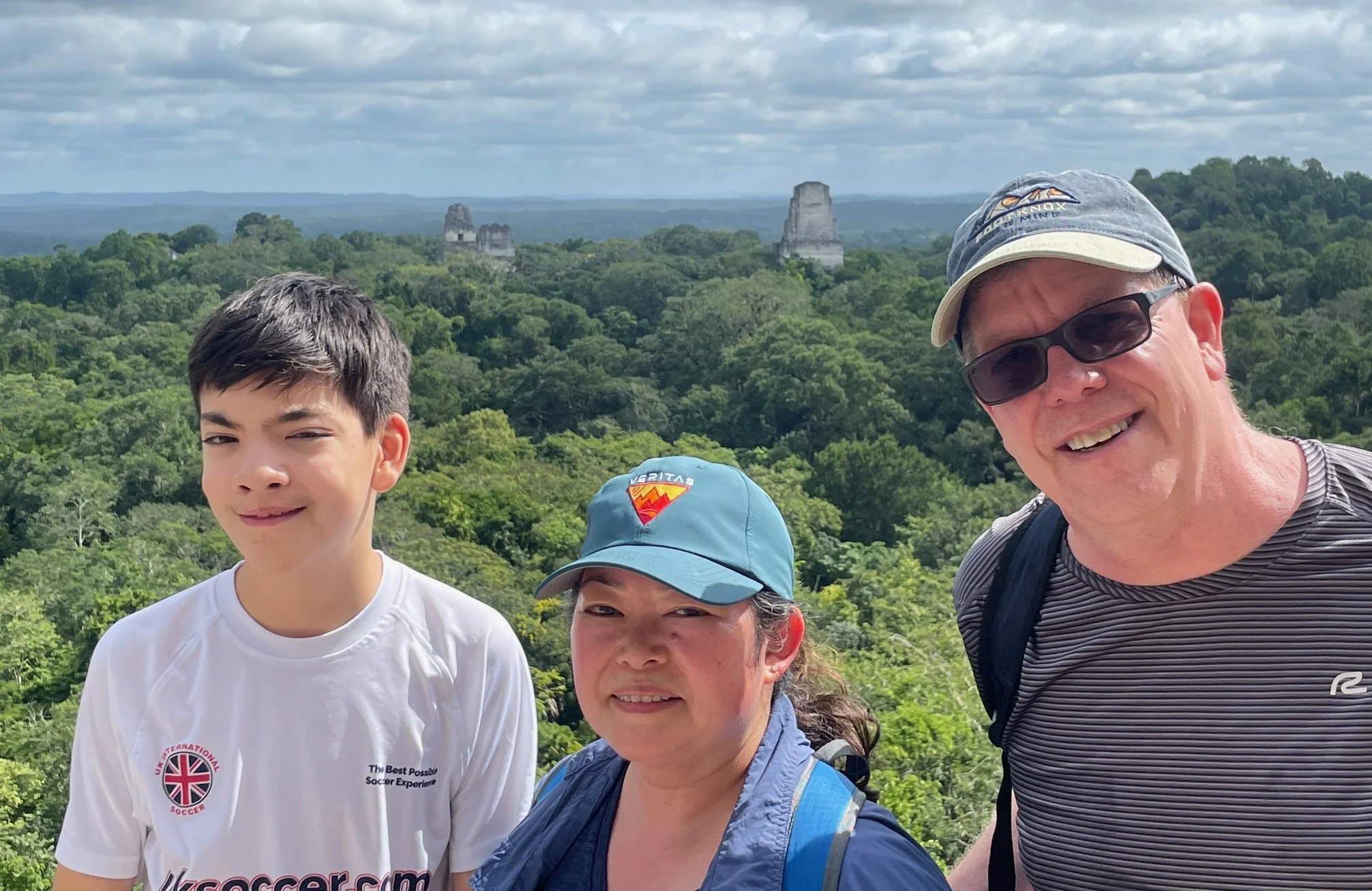 A picture of the Herrick family on a hike
