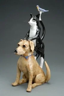 Dog and Catbird