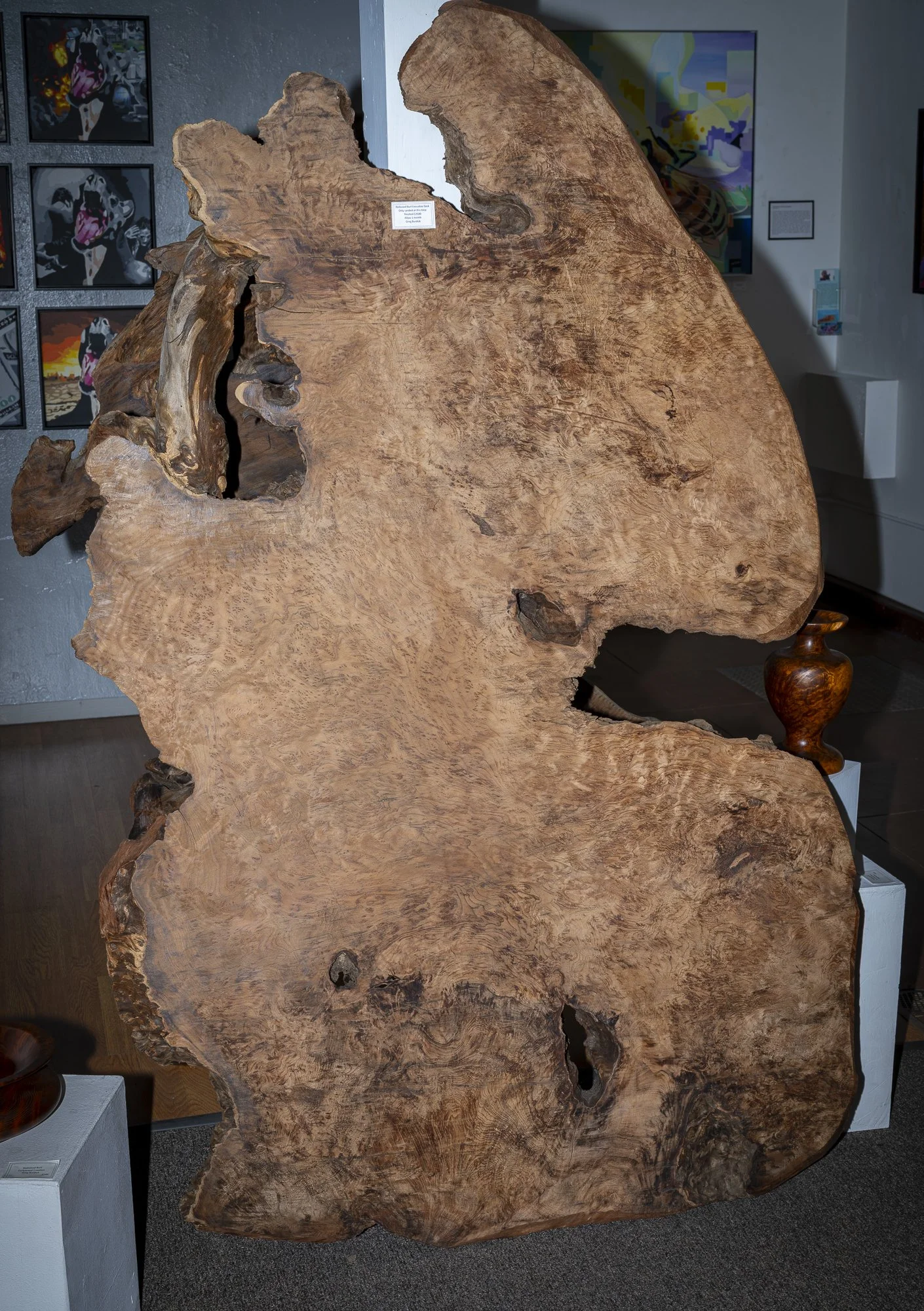 Redwood Burl Executive Desk - Sanded Only