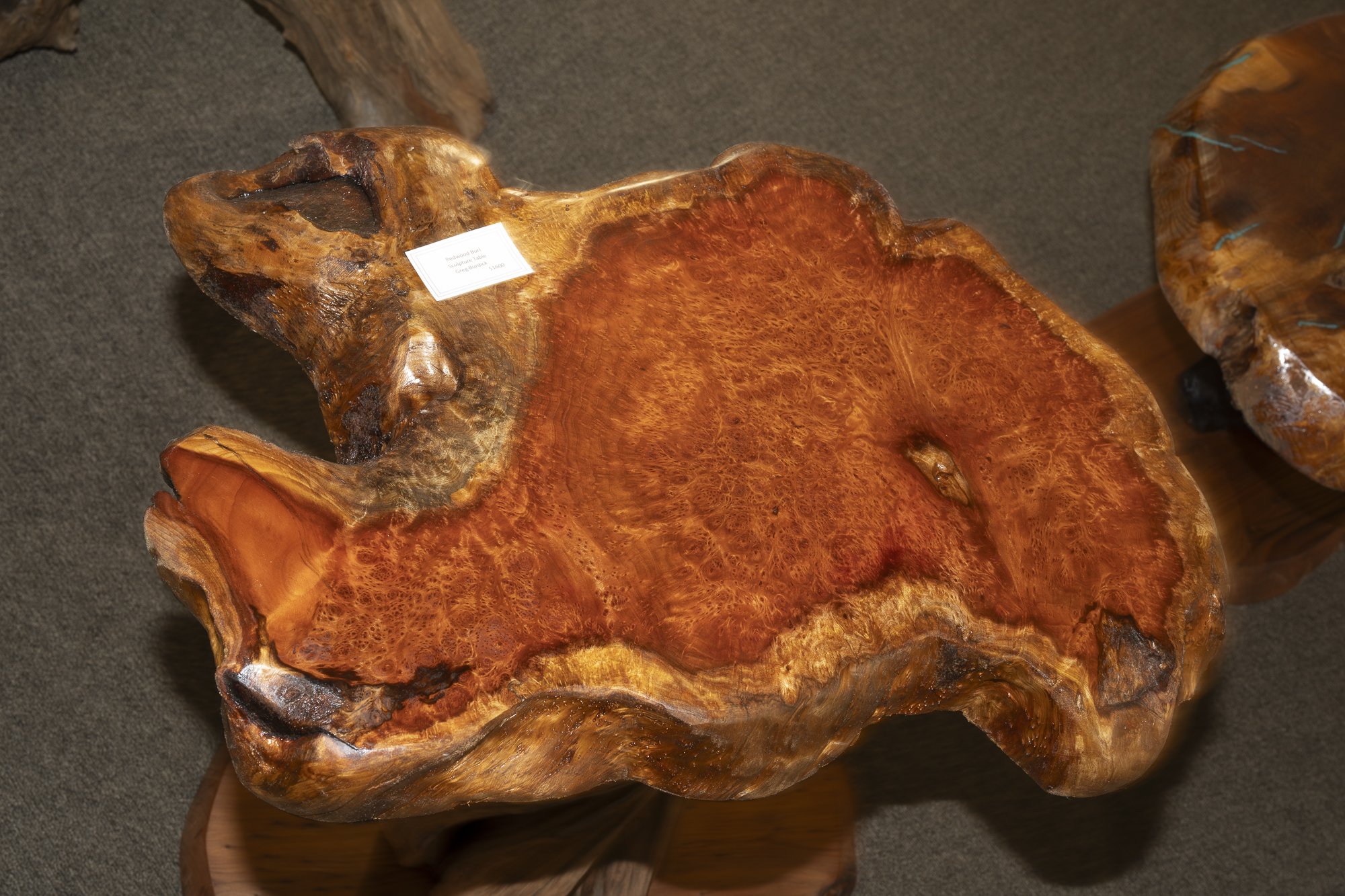 Redwood Burl Sculpture Table